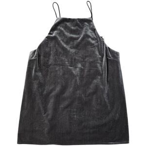 DO+BE Velvet Lace Up Back Cami Tank Top Gray Women's M‎ Style Y14120